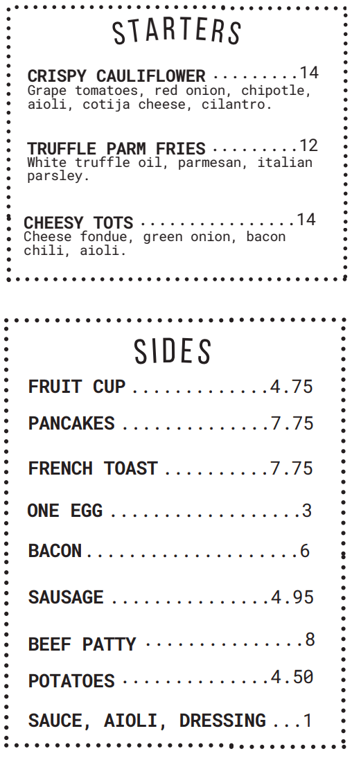 breakfast menu 2