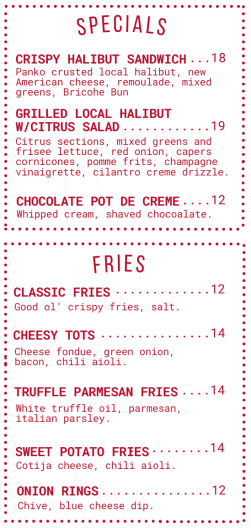 lunch:dinner menu 2
